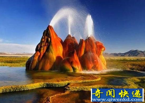 组图:美国内华达神奇 飞翔间歇泉