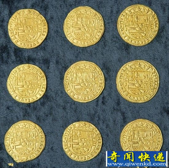 美国寻宝猎人发现 价值450万美元西班牙金币