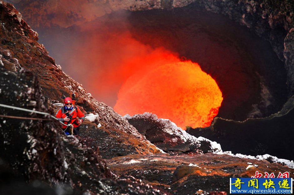 活火山入口拍摄高清图片