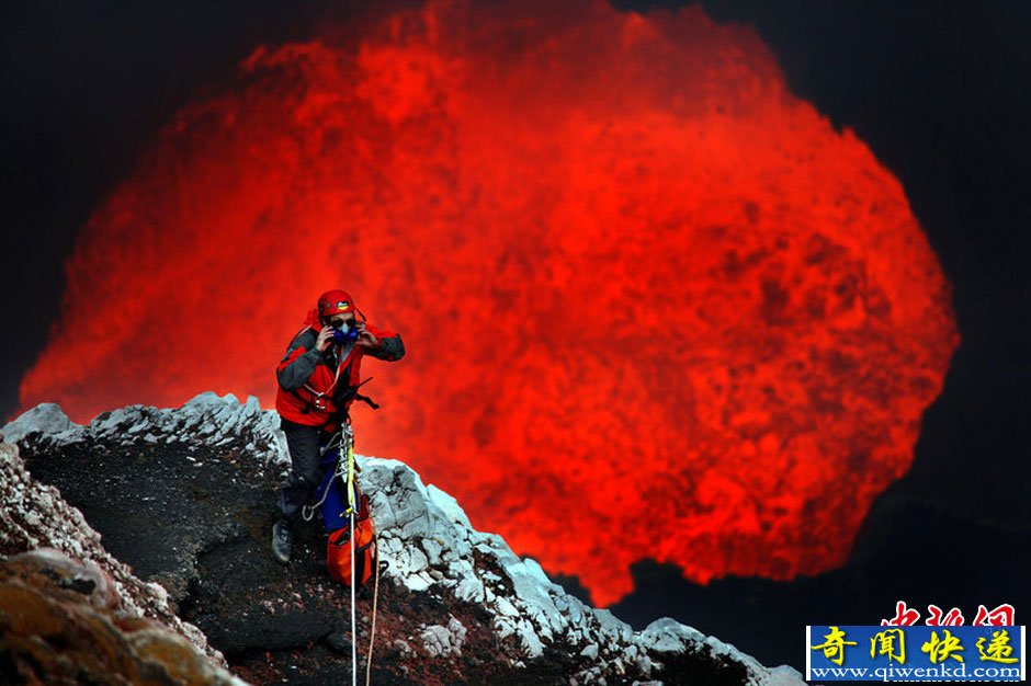活火山入口拍摄高清图片