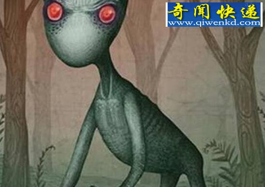 美国十大怪物之一,多佛恶魔(脑袋像西瓜眼睛发绿光)