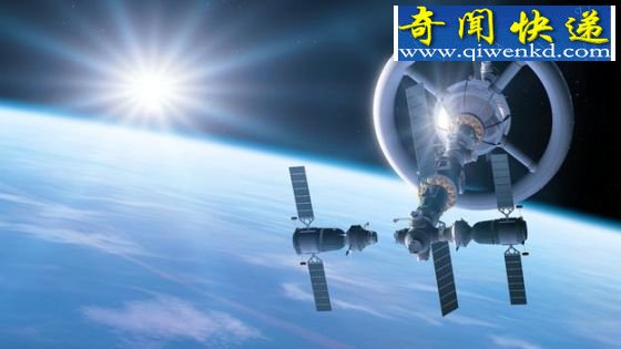 艺术概念图,展示了可产生人造重力的航天器,外形好似巨大的旋转轮 人造重力兴衰史(图)