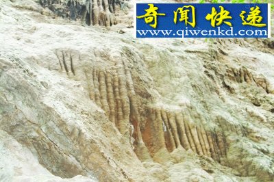 (图)栖霞山发现大面积露天钟乳石奇观
