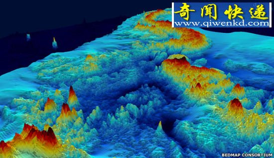 高精度数据揭示在南极西部地区存在一个巨大的凹陷沟槽区域 (图) 英国科学家制成南极冰层下最详细地形图