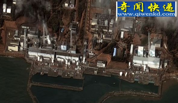 从太空看到的日本反应堆(图片来源:DigitalGlobe/Getty Images) 卫星太空拍日本反应堆爆炸揭示可怕破坏